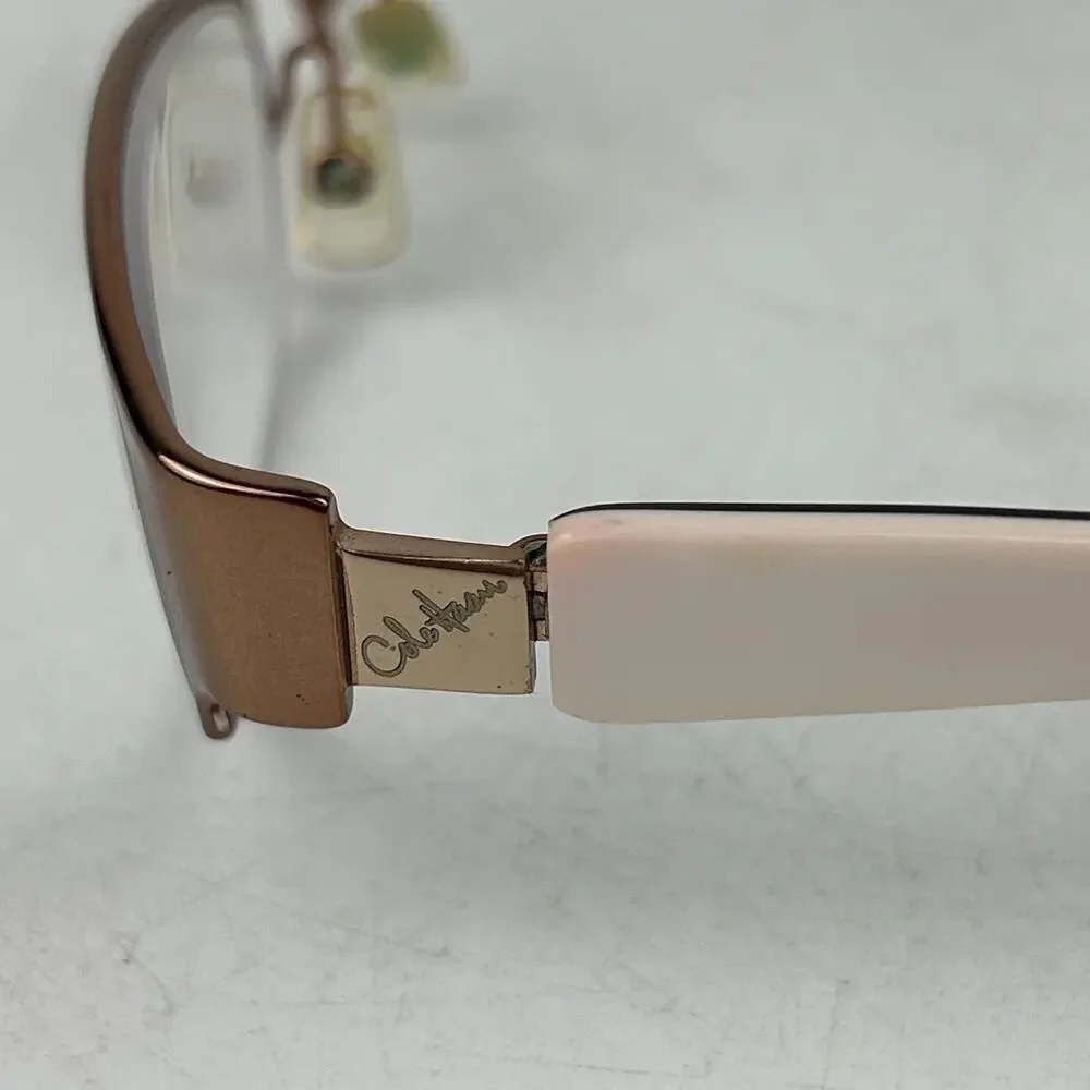 Cole Haan Ch900 Eyeglasses Topaz‎ Unisex Adult Brown Metal Half Rim 53-17-130mm